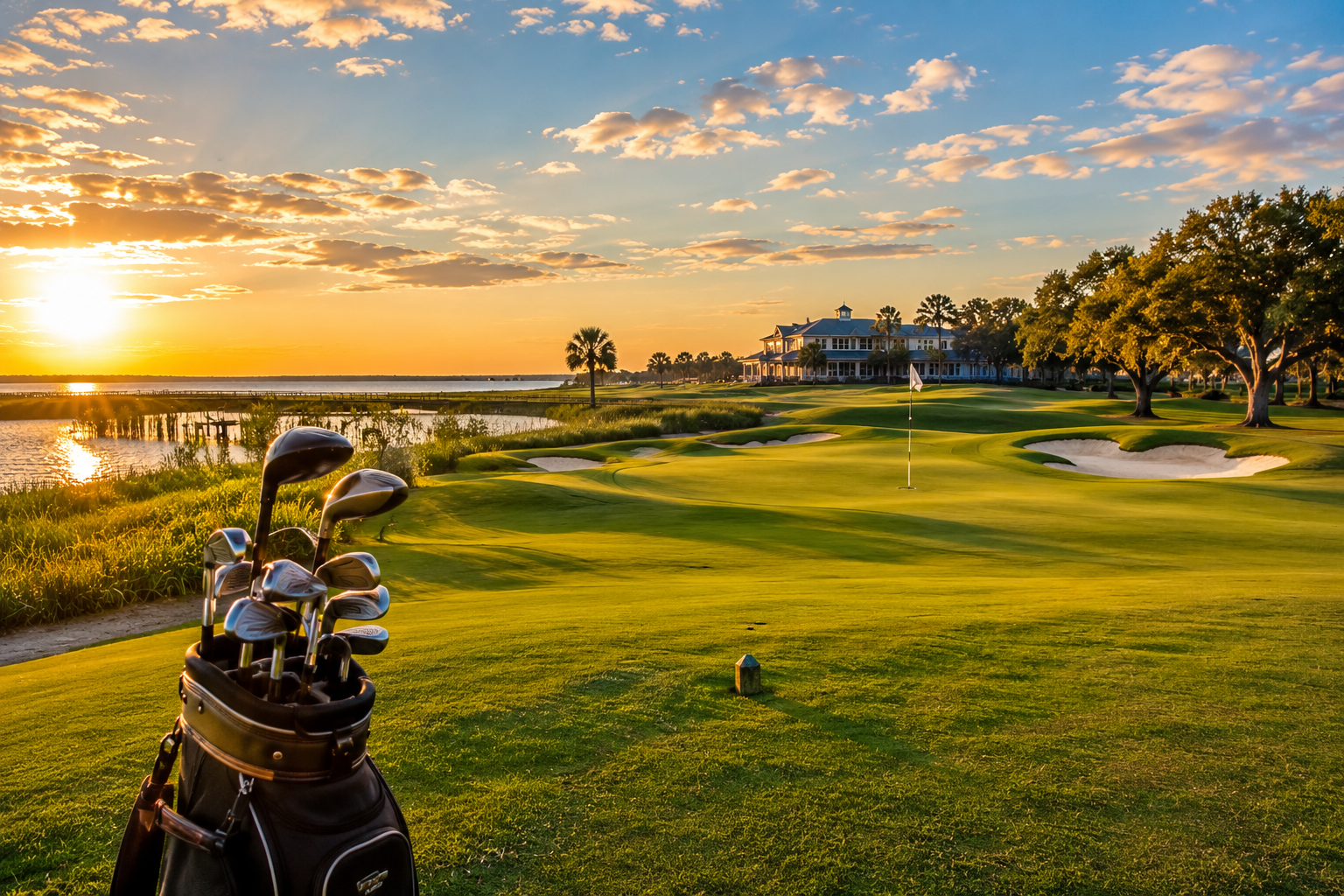 Golf course in St. Augustine, Florida featuring lush fairways, waterfront views, and championship golf along Florida's Historic Coast.