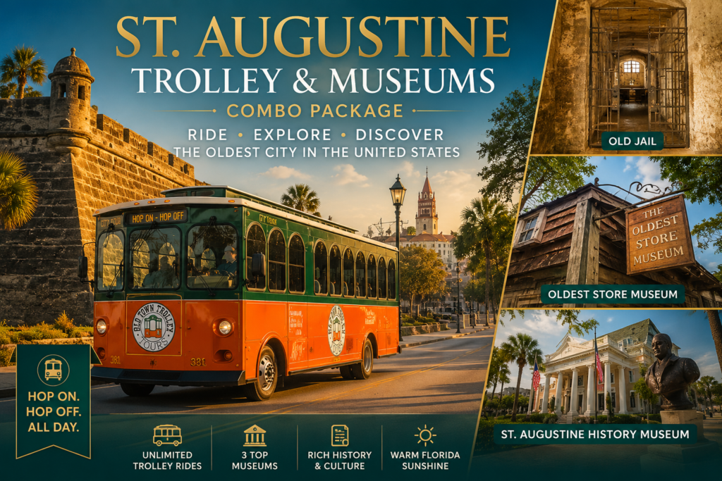St. Augustine Trolley & Museums Combo Package